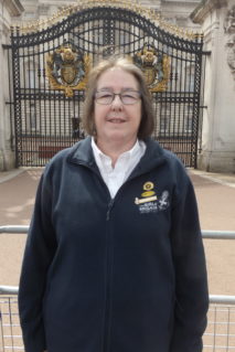 Anne Stapleton outside Buckingham Palace